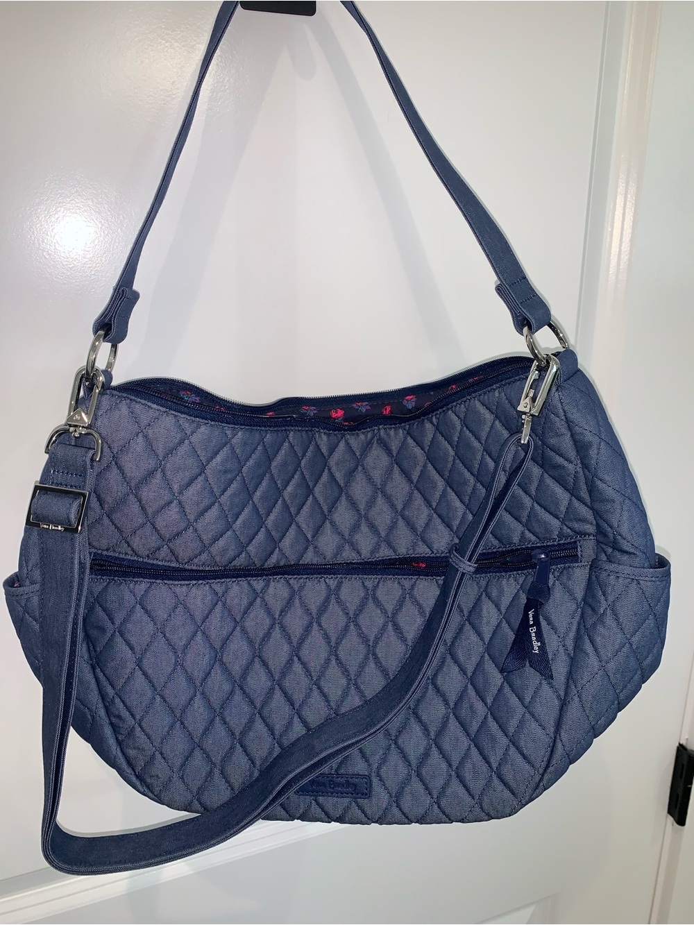 Vera Bradley Quilted Navy Shoulder Bag